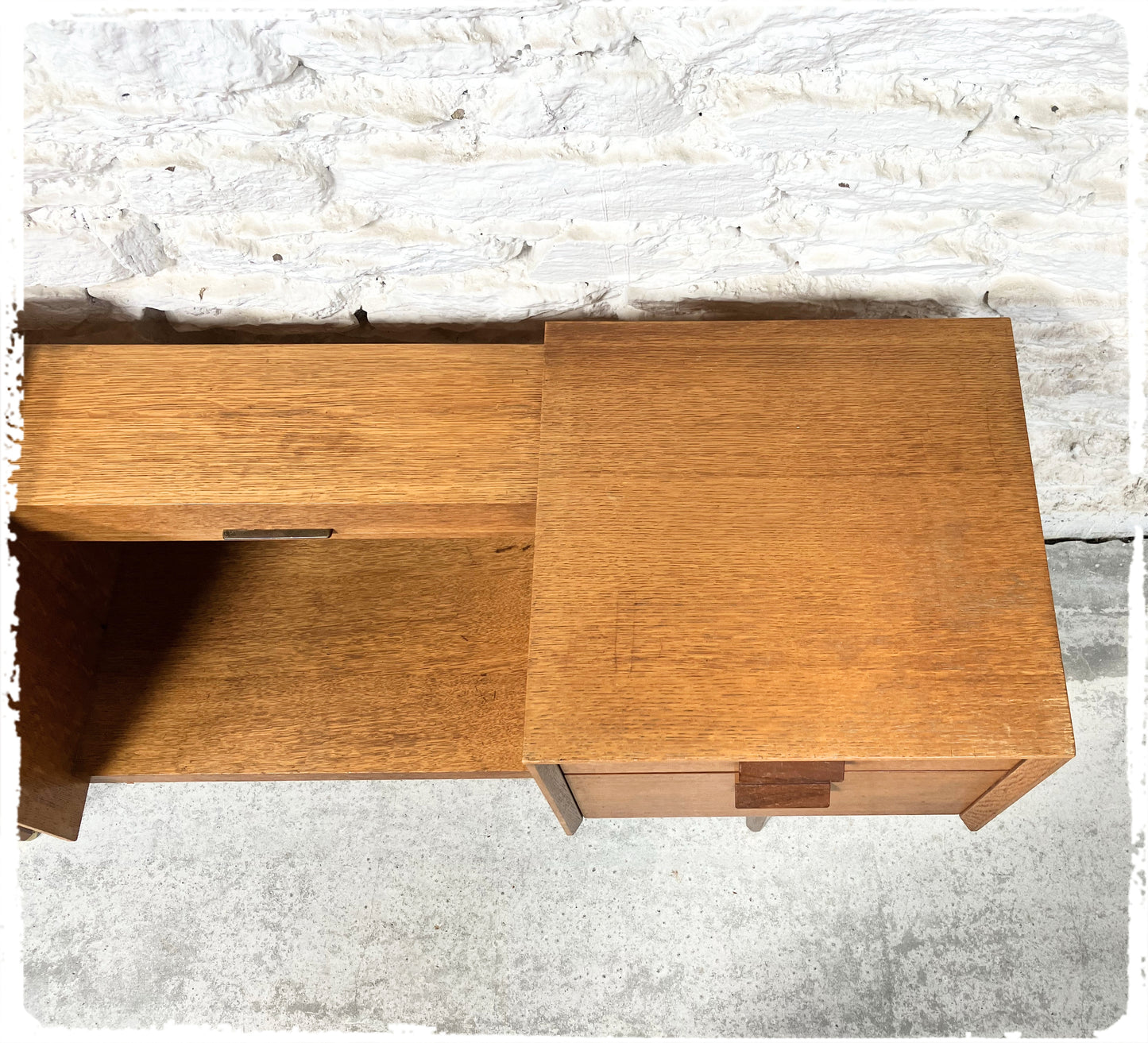 Petite Enfilade Basse Meuble Tv Vintage Style Scandinave en Teck