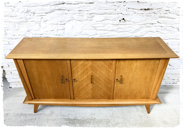 Buffet 50s Enfilade Vintage Pieds Compas Bois Doré