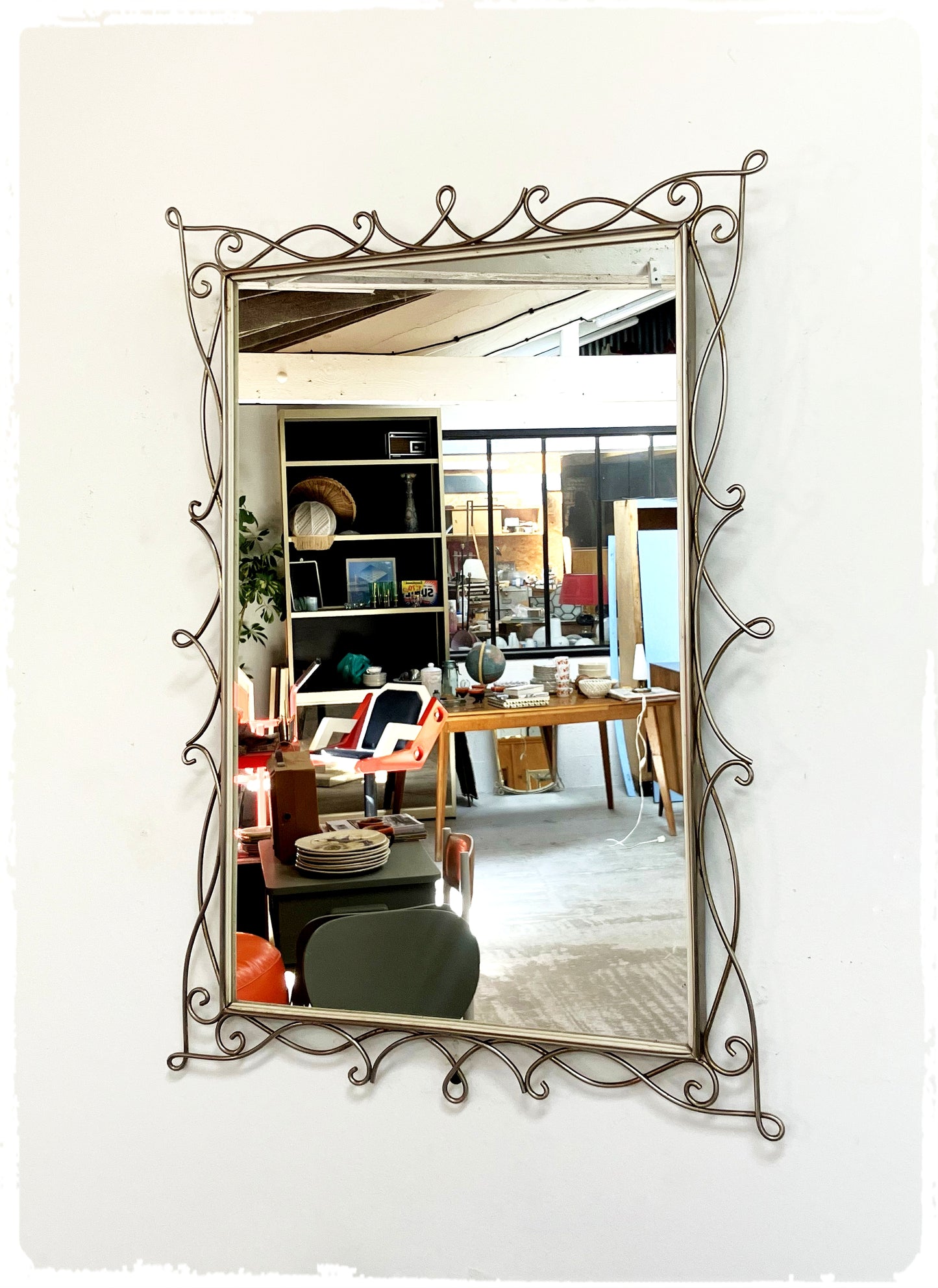 Grand Miroir Rectangulaire Vintage
