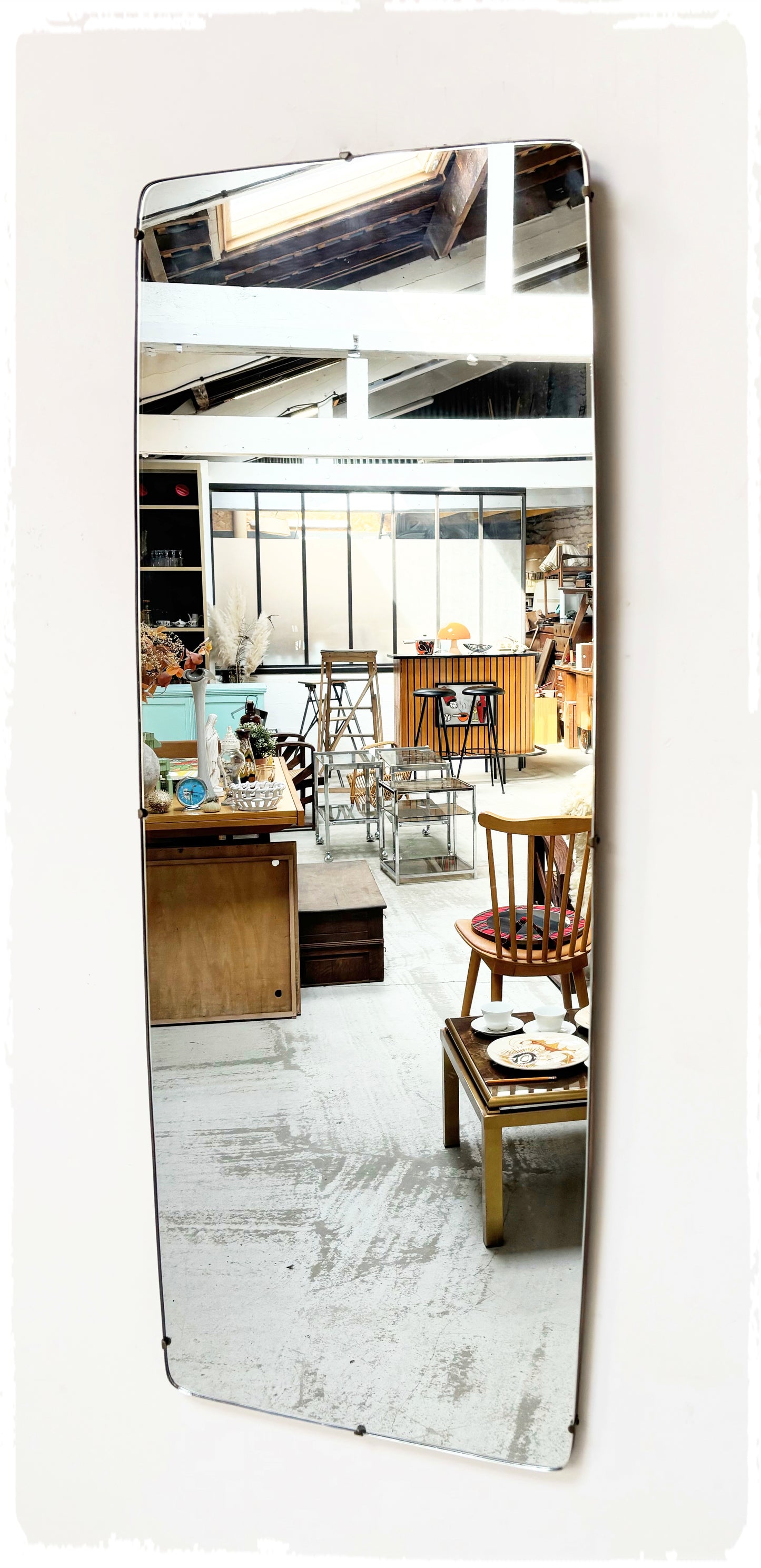 Grand Miroir Vintage XL Moderniste Rétroviseur