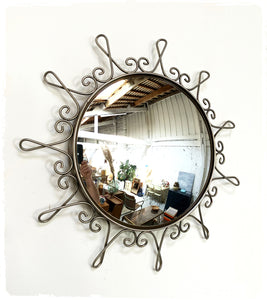 Miroir Soleil Vintage Convexe Oeil de Sorciere