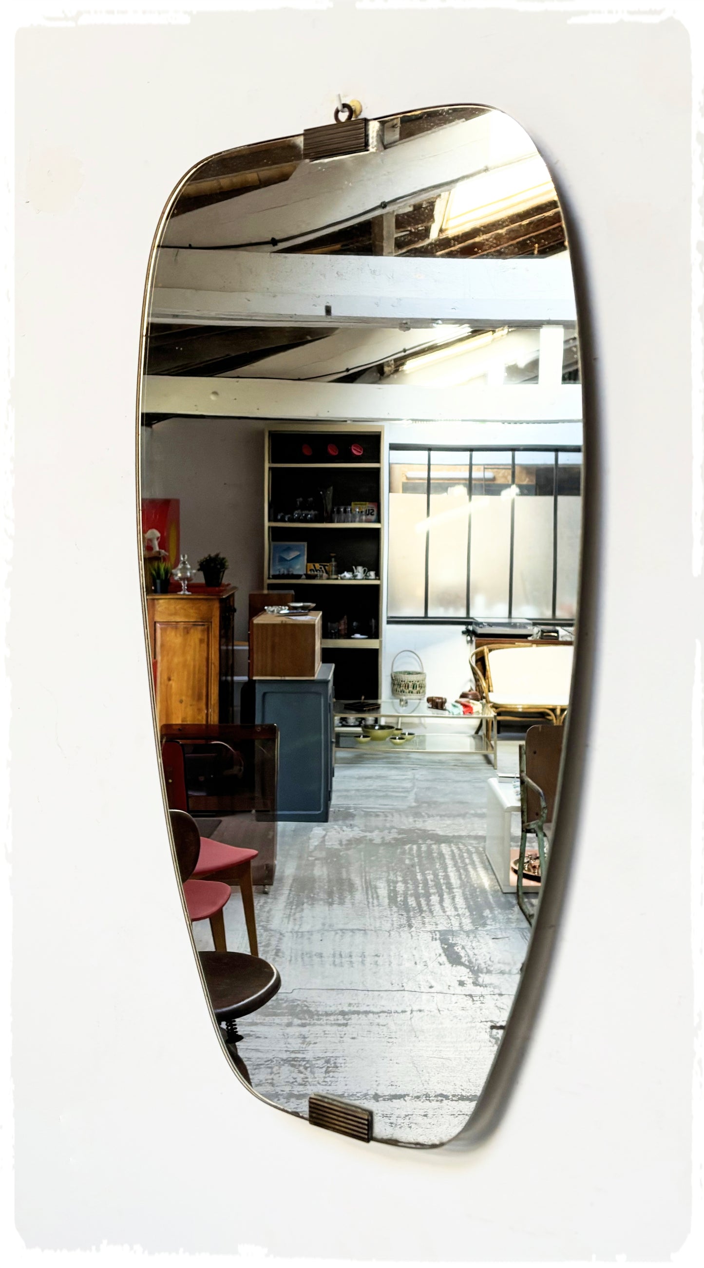 Miroir Vintage Moderniste Rétroviseur Années 60