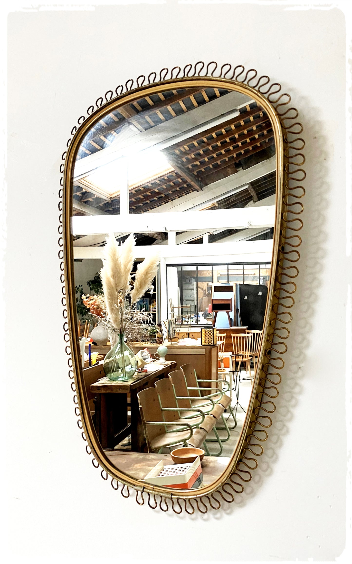 Miroir Vintage Moderniste Forme Libre Rétroviseur Josef Frank Svenskt Tenn