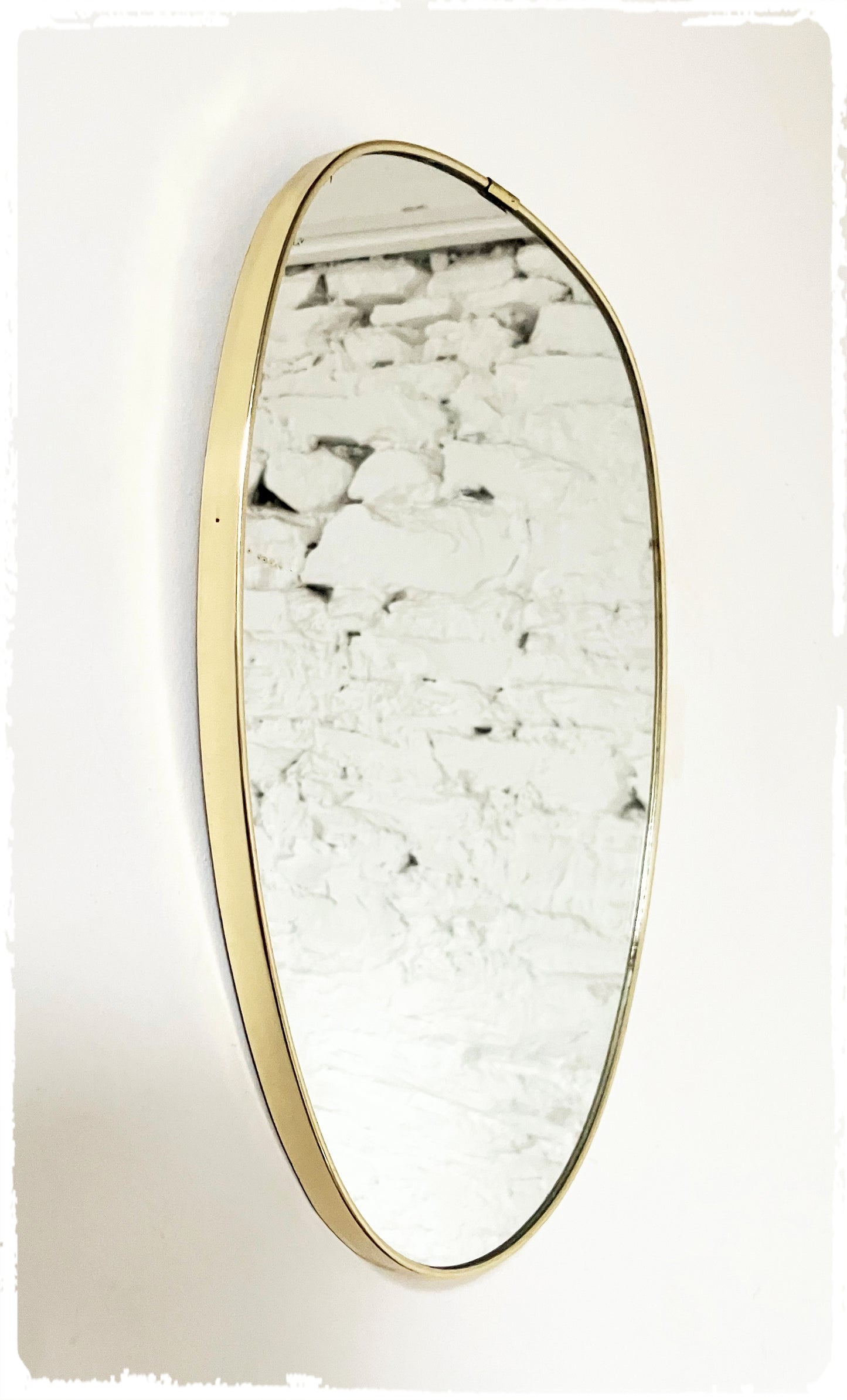 Petit Miroir Vintage Moderniste Forme Libre Rétroviseur