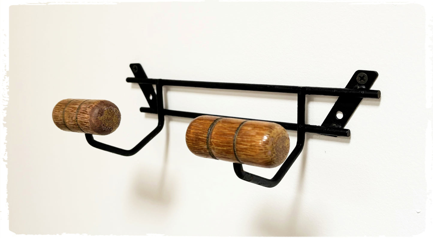 Porte Manteaux Mural Vintage 2 Patères Années 50