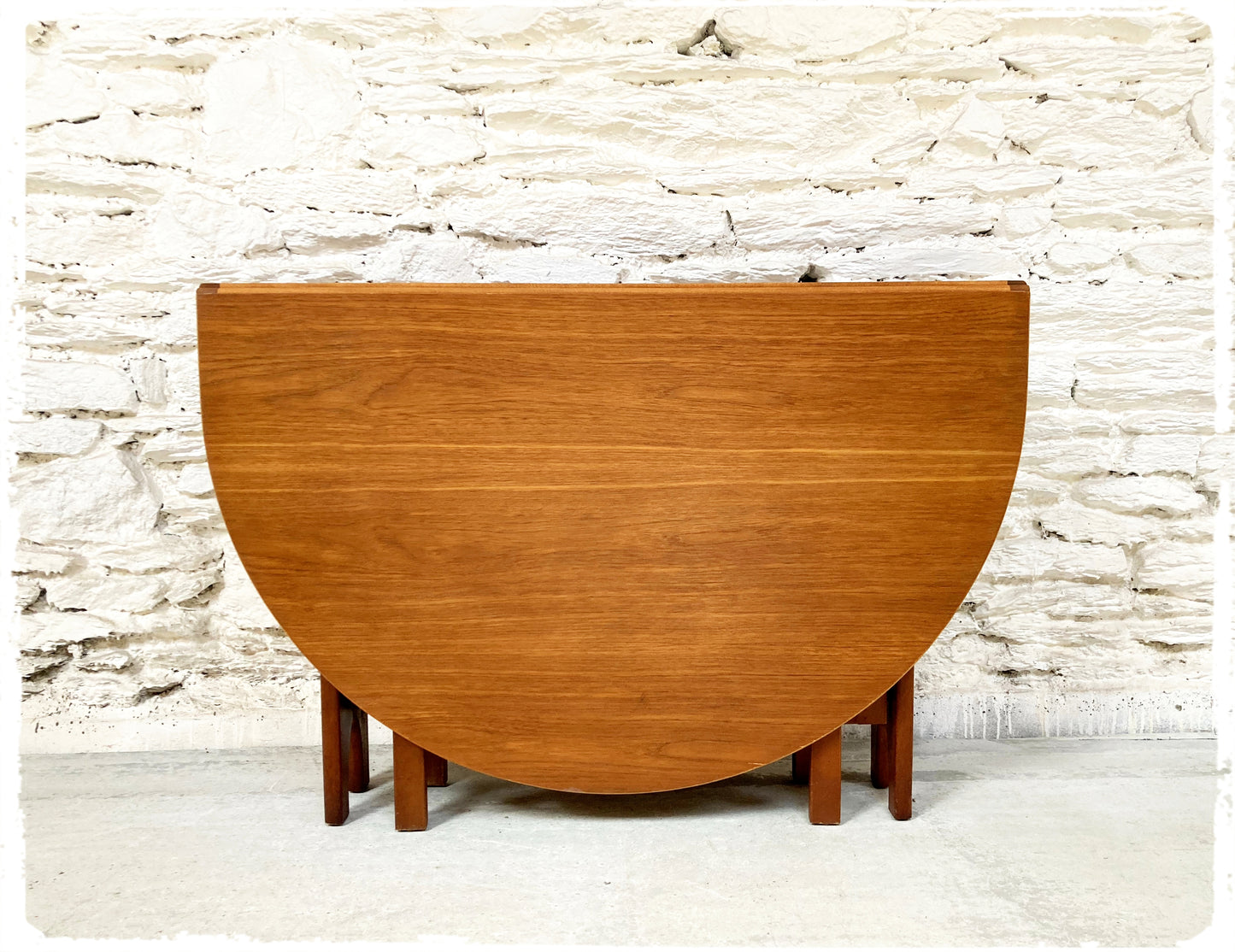 Table Pliante à Rabats Vintage Scandinave en Teck