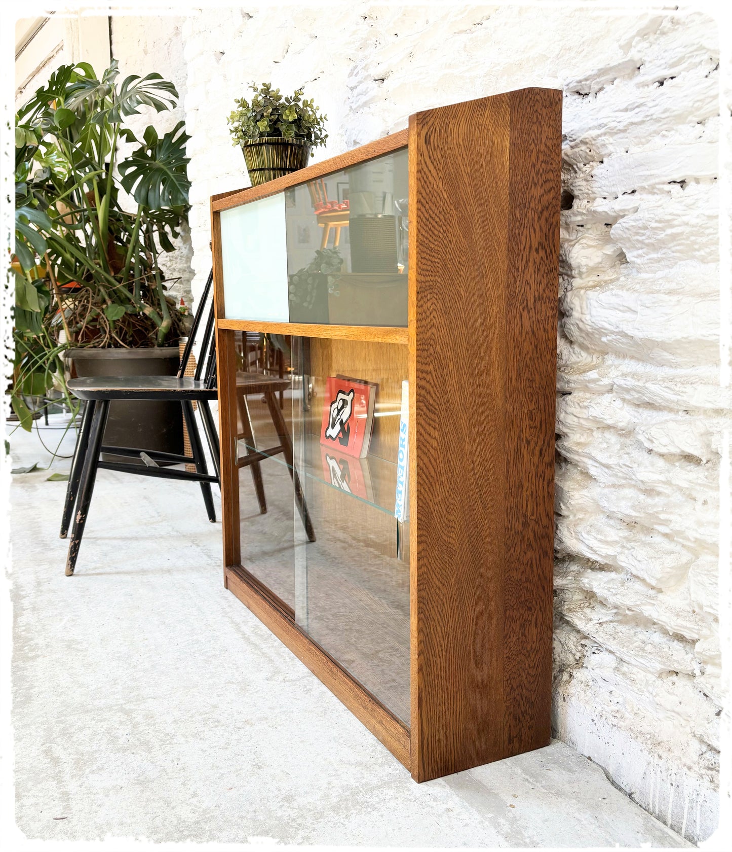 Vitrine Bibus Vintage en Chêne