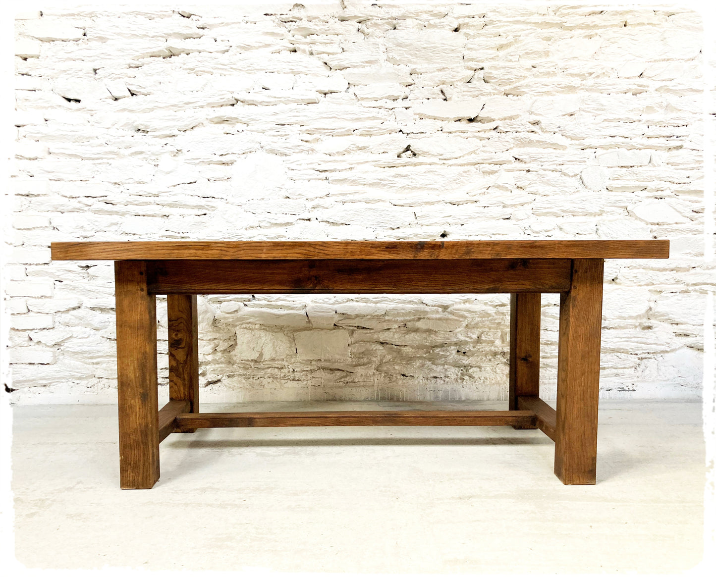 Ancienne Table de Ferme Vintage Bois Massif