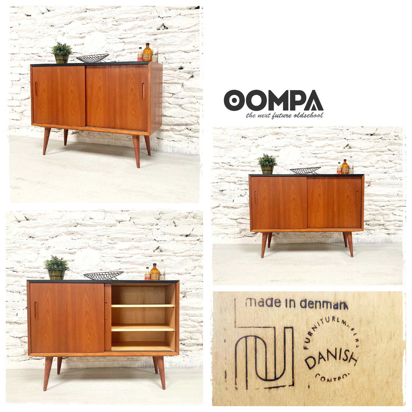 Buffet Bas Vintage Scandinave en Teck Poul HUNDEVAD