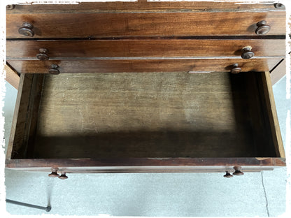 Ancienne Grande Commode de Métier Style Médailler Vintage en Bois Massif