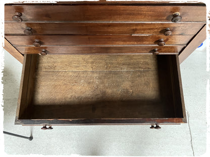 Ancienne Grande Commode de Métier Style Médailler Vintage en Bois Massif