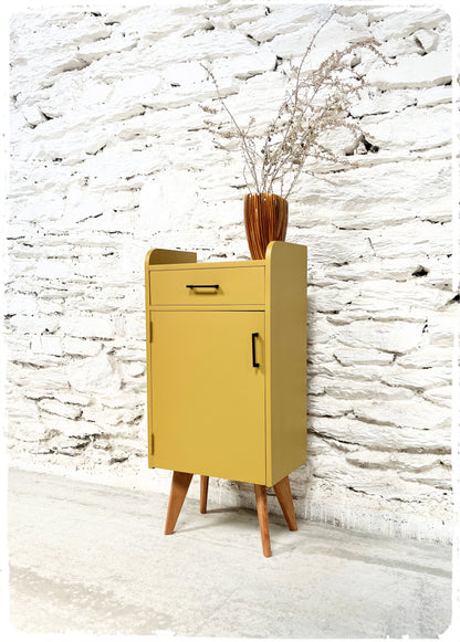 Meuble d'Appoint Rangement Vintage Pieds Compas Revisité