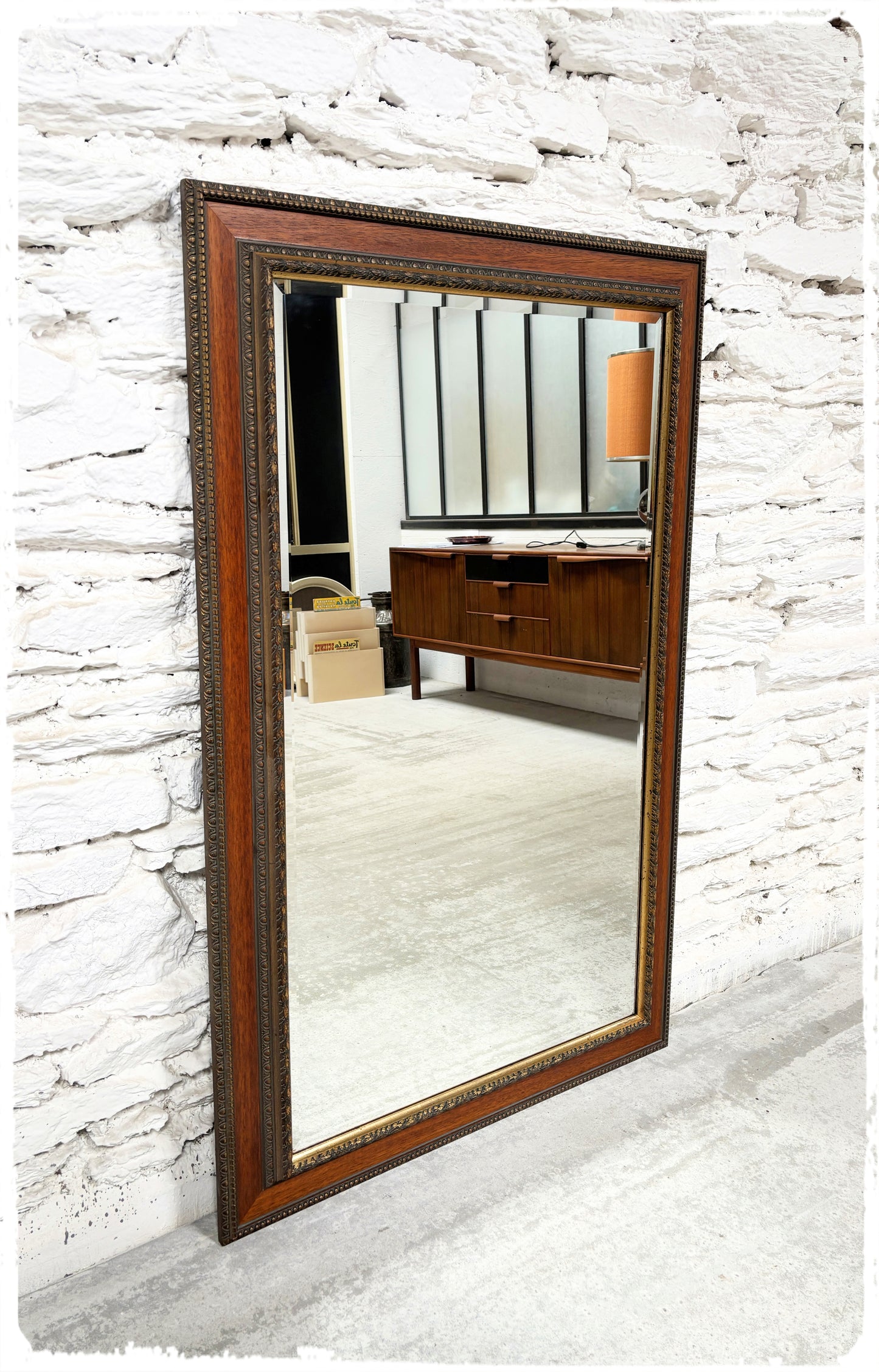 Ancien Grand Miroir Biseauté