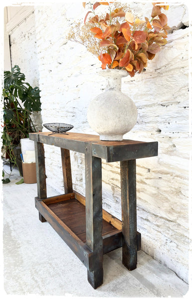 Ancien Petit Établi de Menuisier Bois Massif Patiné