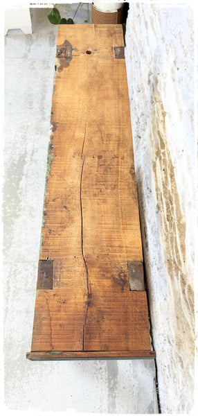 Ancien Petit Établi de Menuisier Bois Massif Patiné