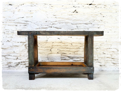 Ancien Petit Établi de Menuisier Bois Massif Patiné