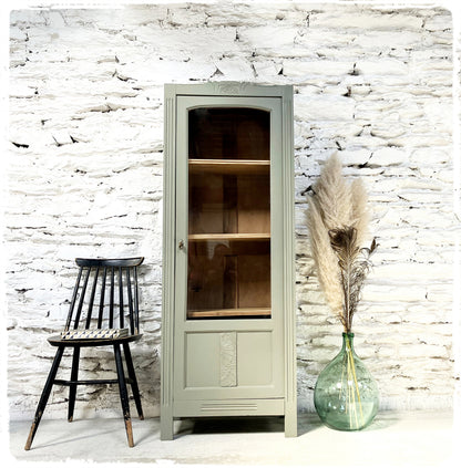 Bonnetière Vitrine Vaisselier Vintage Années 50 Revisitée