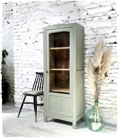 Bonnetière Vitrine Vaisselier Vintage Années 50 Revisitée