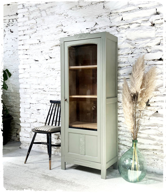 Bonnetière Vitrine Vaisselier Vintage Années 50 Revisitée