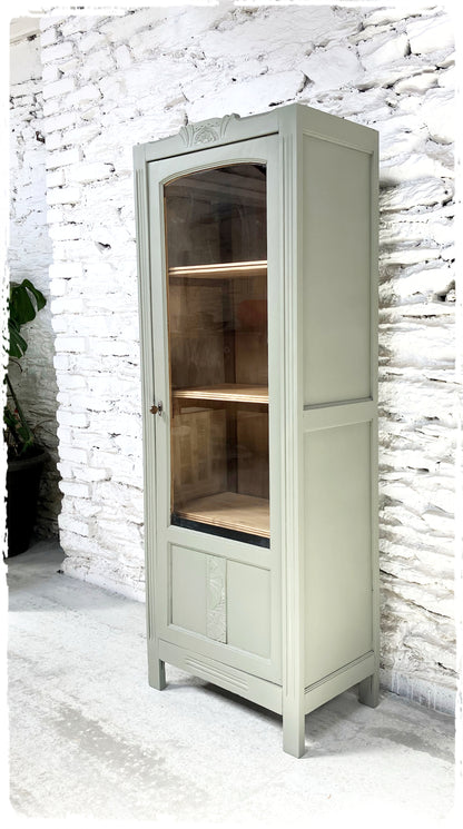 Bonnetière Vitrine Vaisselier Vintage Années 50 Revisitée