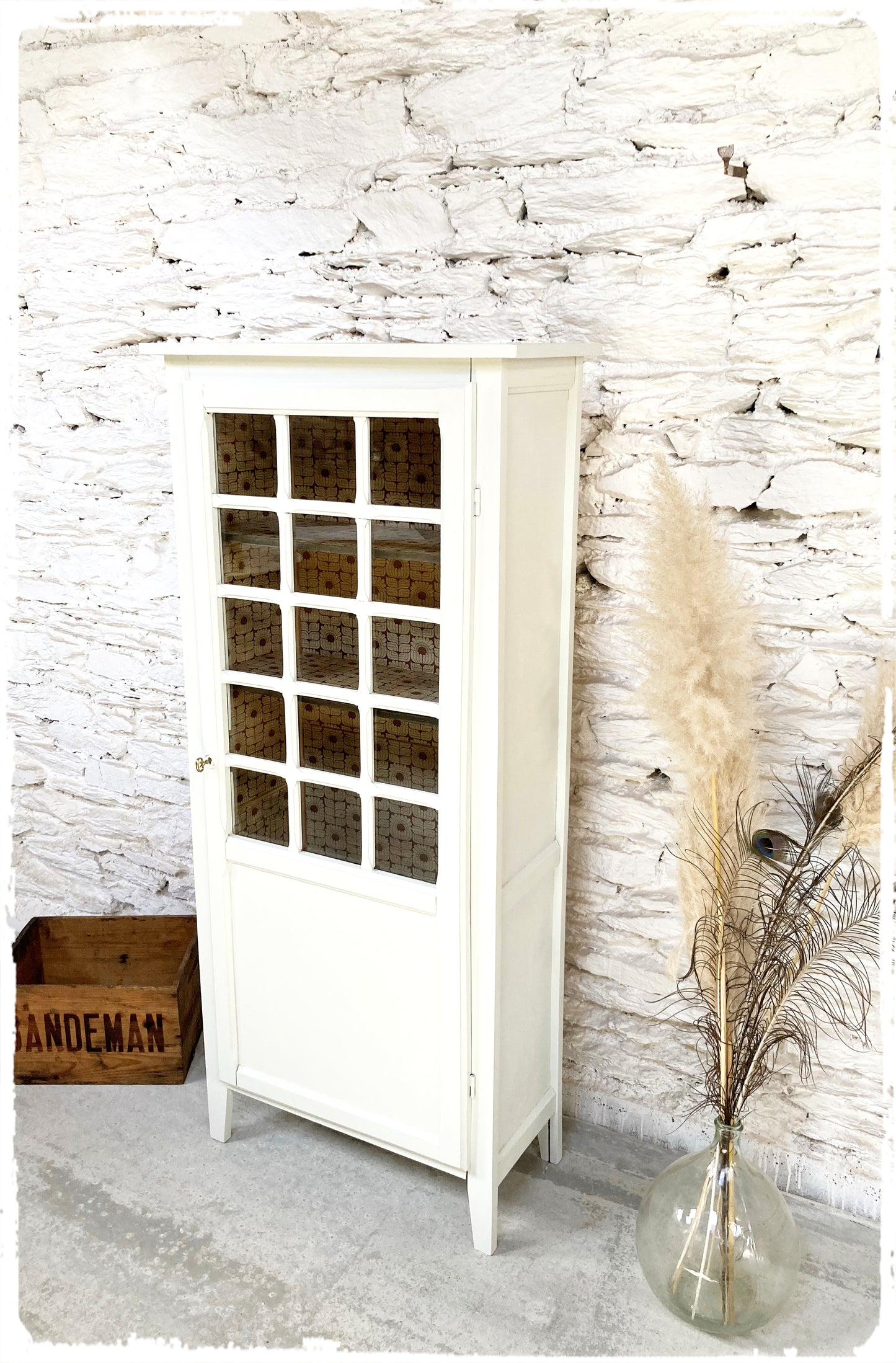 Armoire Vitrine Vaisselier Vintage Années 50 Revisitée