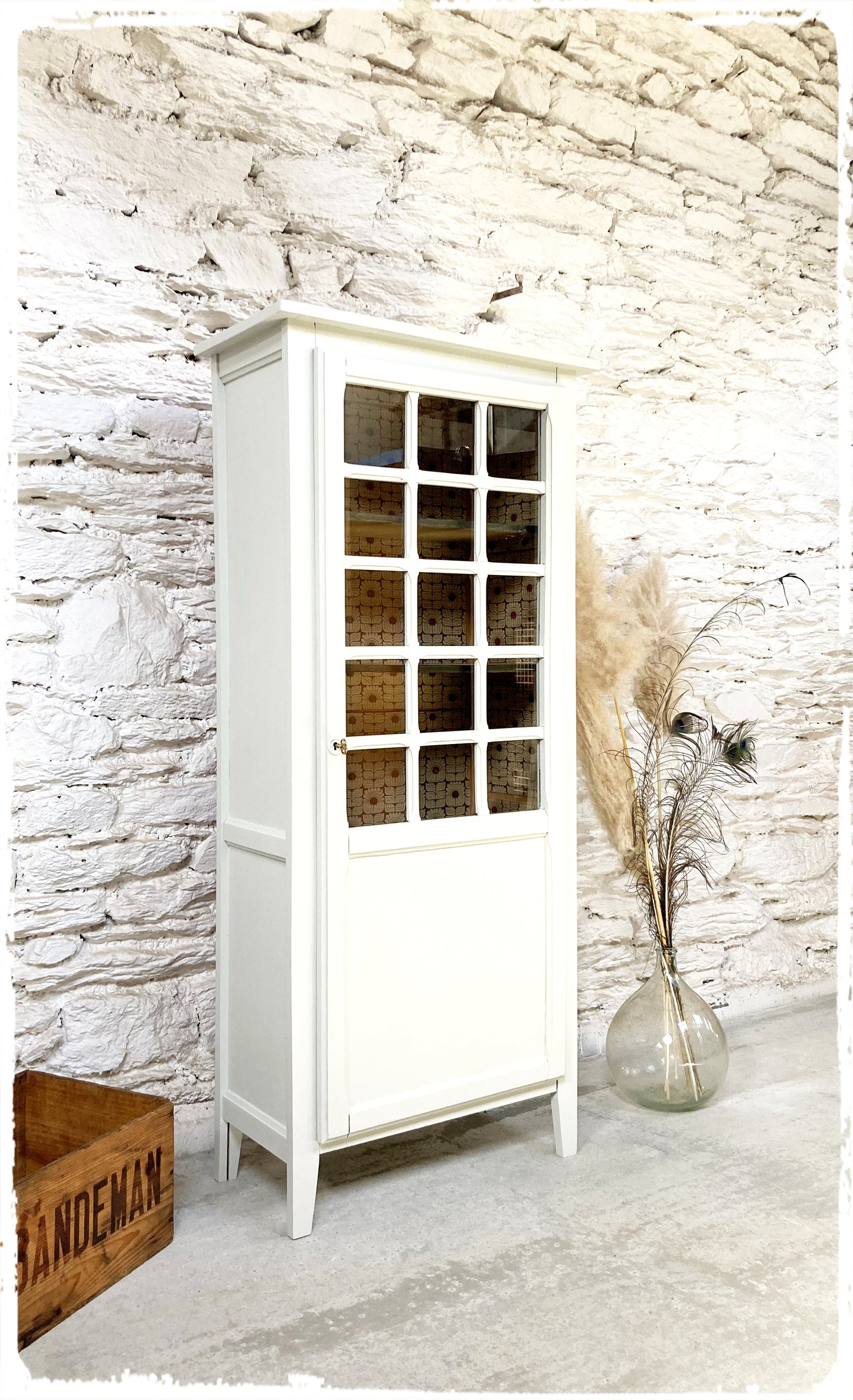 Armoire Vitrine Vaisselier Vintage Années 50 Revisitée
