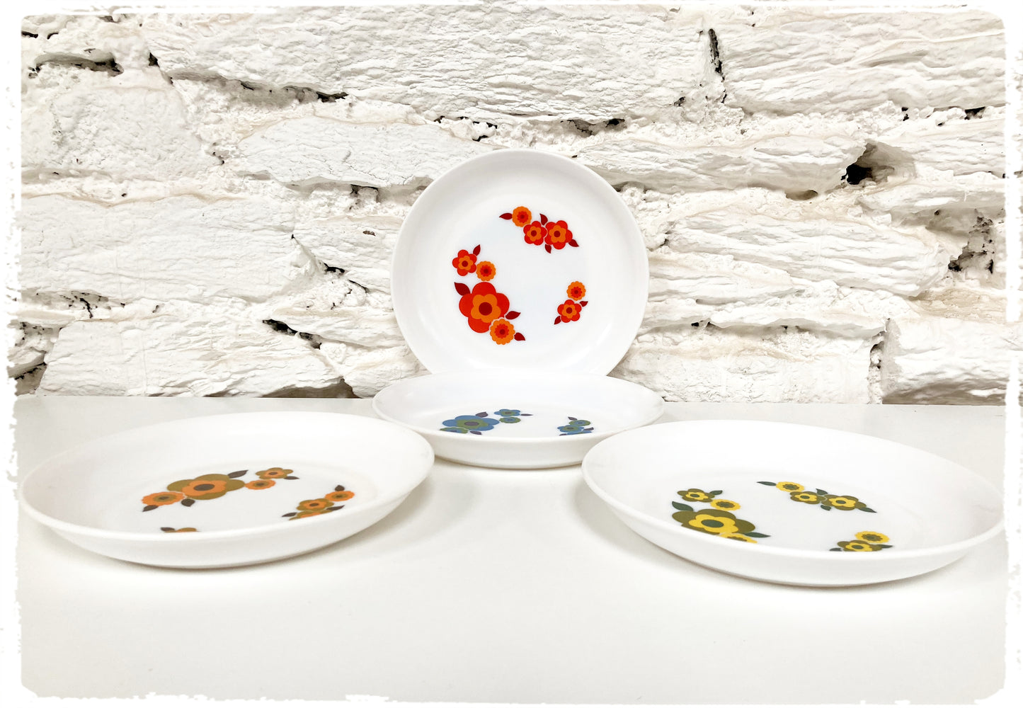 Lot de 4 Assiettes Creuses Vintage Arcopal Lotus