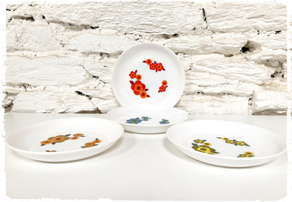 Lot de 4 Assiettes Creuses Vintage Arcopal Lotus