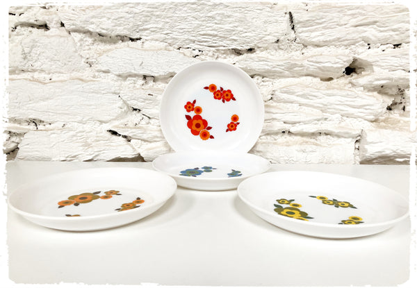 Lot de 4 Assiettes Creuses Vintage Arcopal Lotus