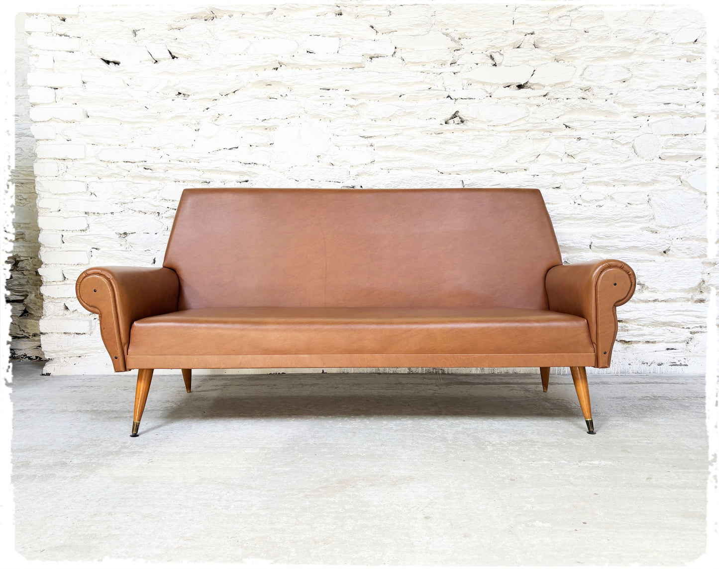 Banquette Canapé 3 Places Vintage Pieds Compas