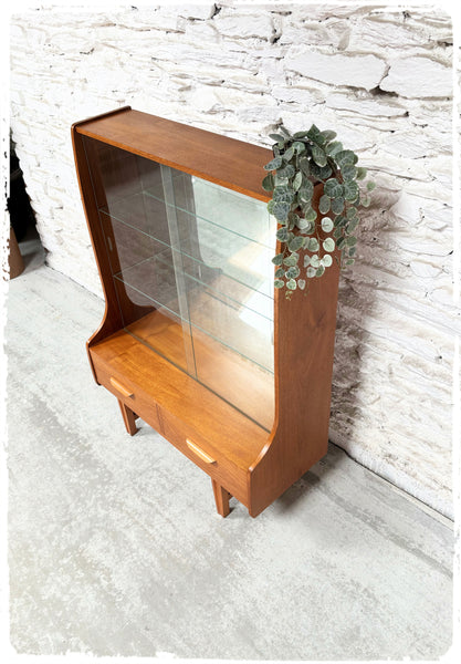 Bibliothèque Bibus Vitrine Vintage Style Scandinave en Teck Blond
