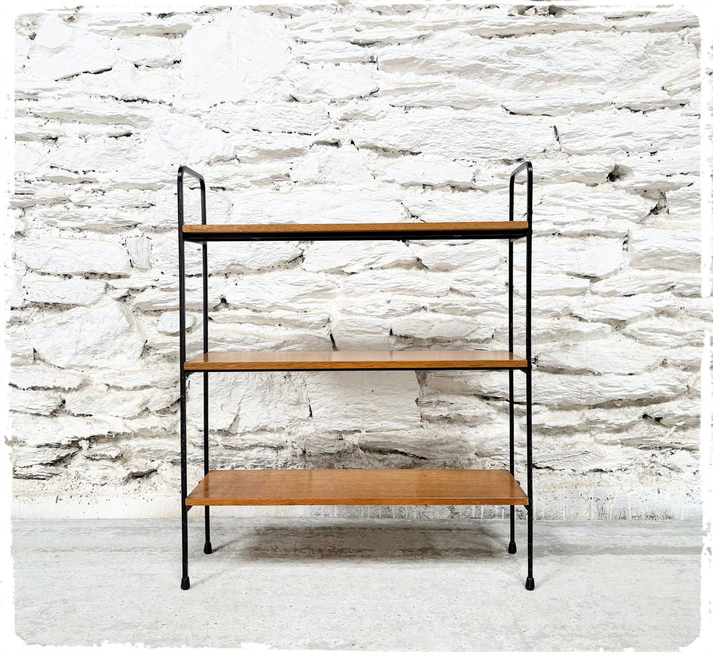 Petite Bibliothèque Étagère Vintage en Métal et Bois Style String