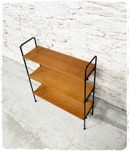 Petite Bibliothèque Étagère Vintage en Métal et Bois Style String