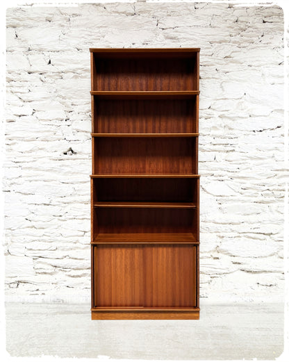 Bibliothèque Vintage Oscar Didier Rozaffy Années 60 en Sapelli