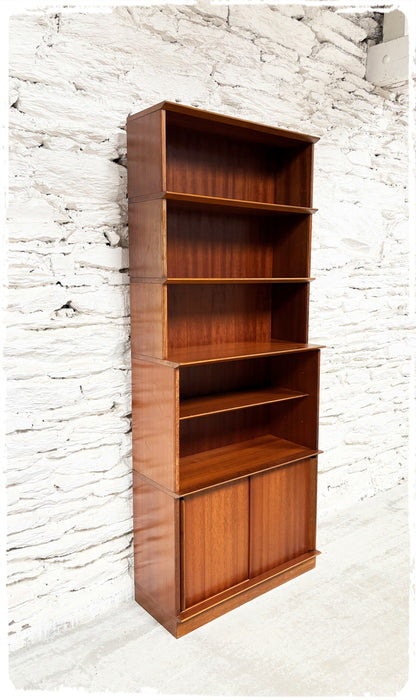 Bibliothèque Vintage Oscar Didier Rozaffy Années 60 en Sapelli
