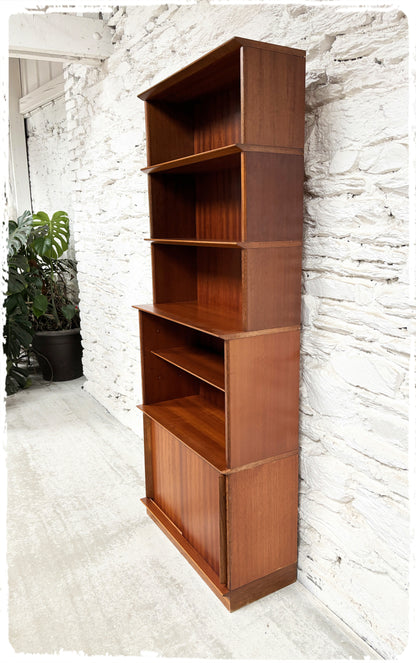 Bibliothèque Vintage Oscar Didier Rozaffy Années 60 en Sapelli