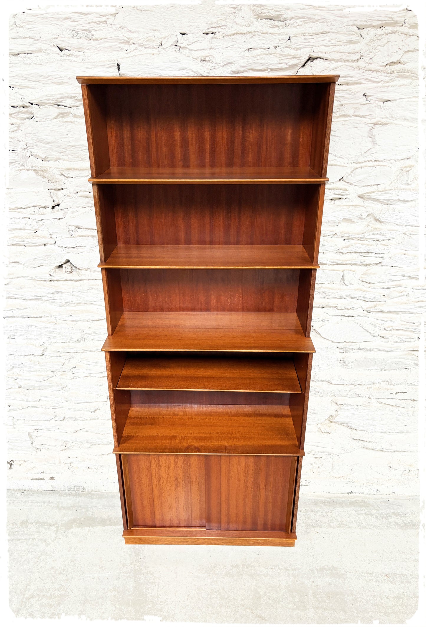 Bibliothèque Vintage Oscar Didier Rozaffy Années 60 en Sapelli