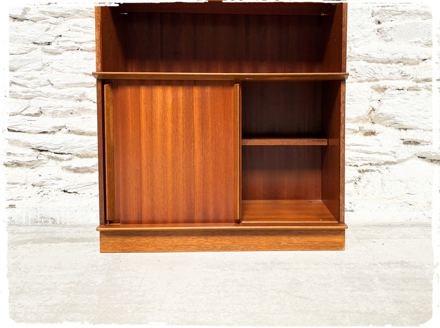 Bibliothèque Vintage Oscar Didier Rozaffy Années 60 en Sapelli
