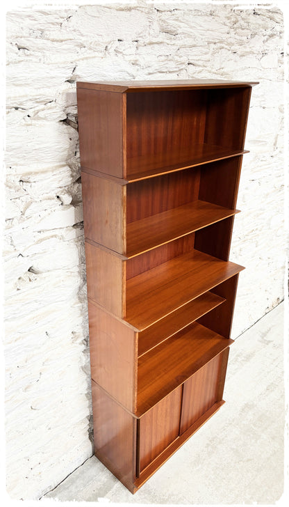 Bibliothèque Vintage Oscar Didier Rozaffy Années 60 en Sapelli
