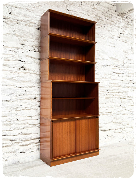 Bibliothèque Vintage Oscar Didier Rozaffy Années 60 en Sapelli
