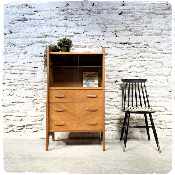 Bibliothèque Vitrine Rangement Vintage Années 50