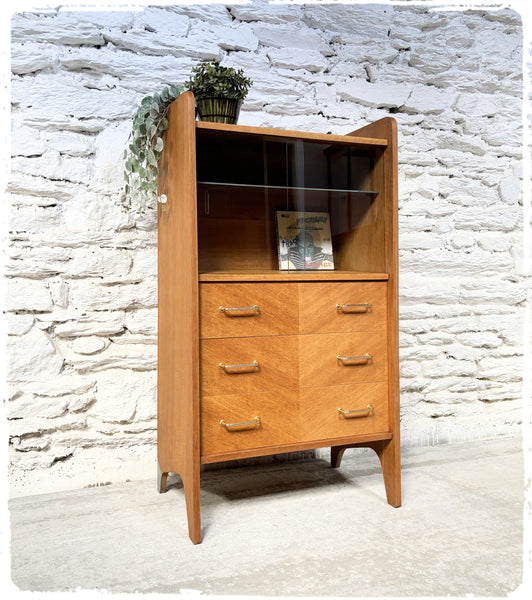 Bibliothèque Vitrine Rangement Vintage Années 50