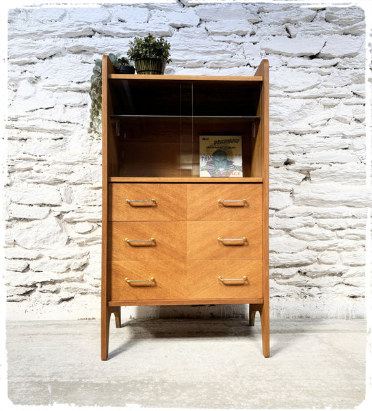 Bibliothèque Vitrine Rangement Vintage Années 50