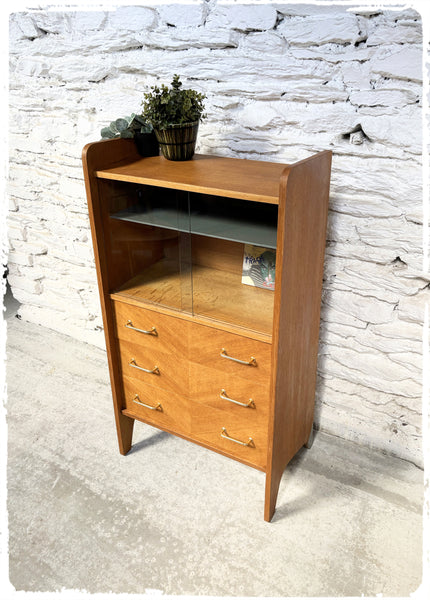 Bibliothèque Vitrine Rangement Vintage Années 50