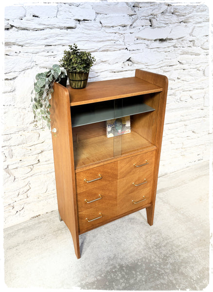Bibliothèque Vitrine Rangement Vintage Années 50