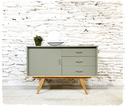 Buffet Vintage Pieds Compas Revisité Gris Vert