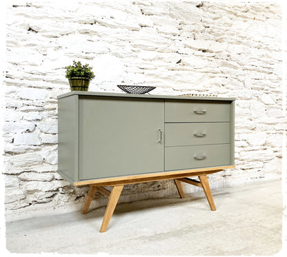 Buffet Vintage Pieds Compas Revisité Gris Vert