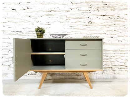 Buffet Vintage Pieds Compas Revisité Gris Vert