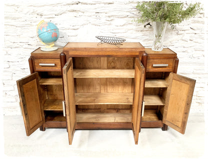 Buffet Meuble d'Entrée Vintage Art Déco Bois Massif