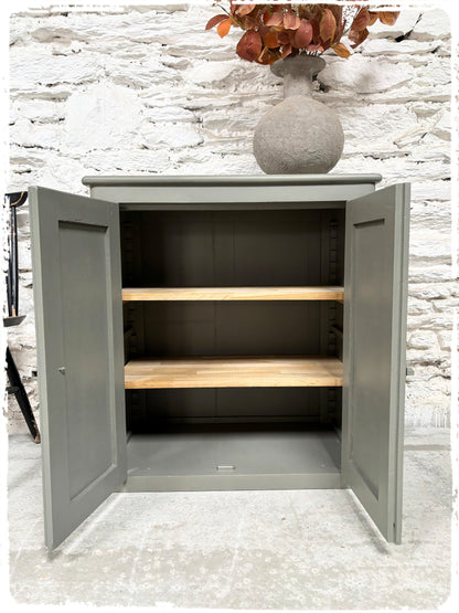 Petit Buffet Style Parisien Confiturier Vintage Gris Vert